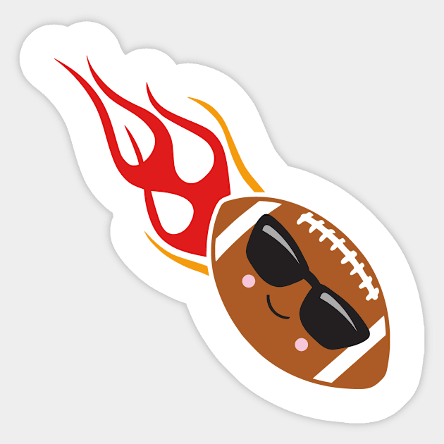 Football Emoji on Fire Sticker by 4Craig